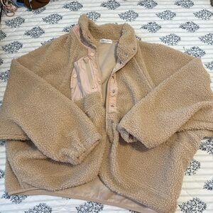 Vestique Tan Teddy Jacket